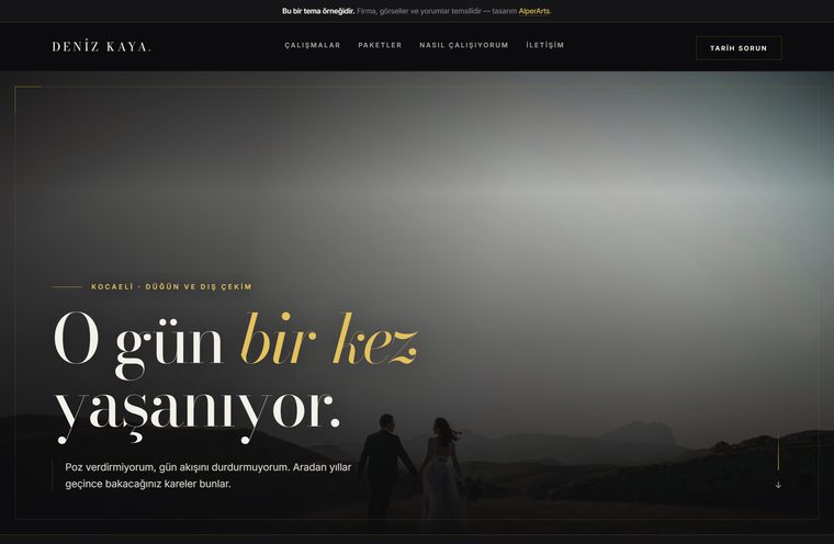 Portfolyo teması önizlemesi